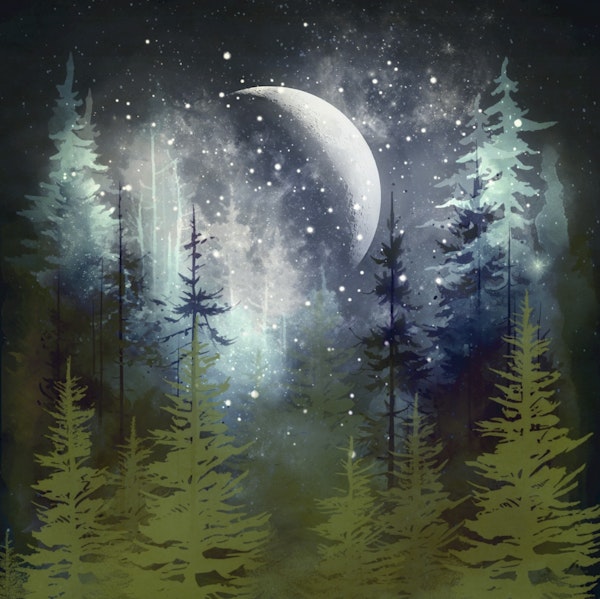 Twinkling Woodland Scene