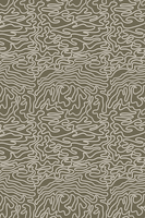 Serene Ripples in olive green behang