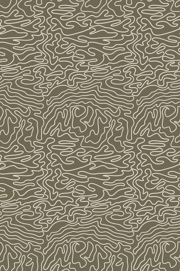 Serene Ripples in olive green