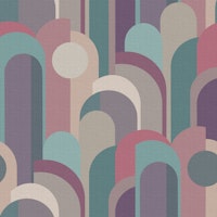 Abstract Geo Pattern Mauve Turquoise papel pintado