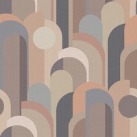 Abstract Geo Pattern Peach Beige Grey tapete