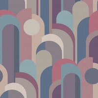 Abstract Geo Pattern Mauve Beige Blue papel pintado