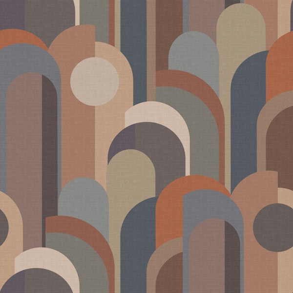 Abstract Geo Pattern beige brown terracotta