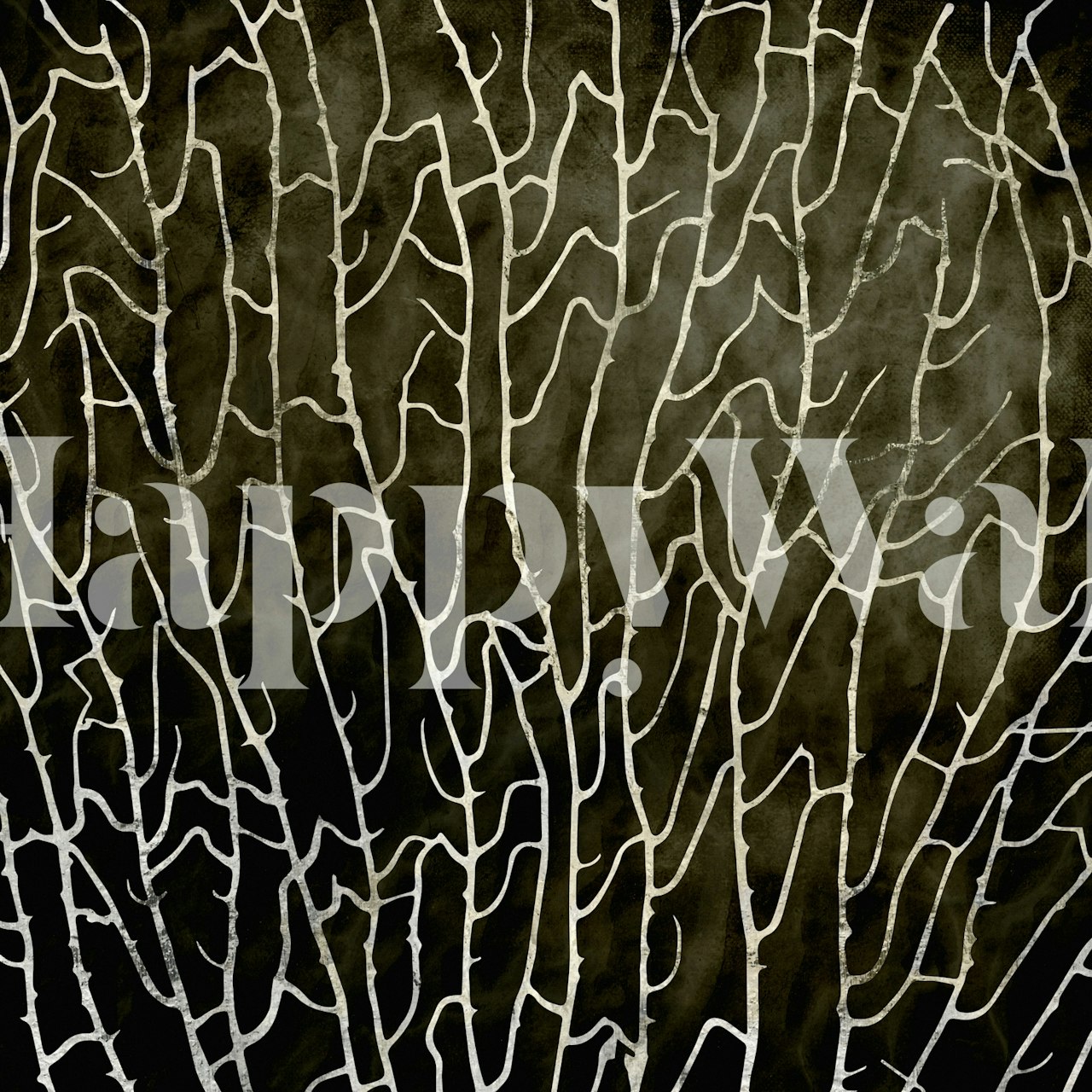 Coral pattern in murky brown and white colors wallpaper