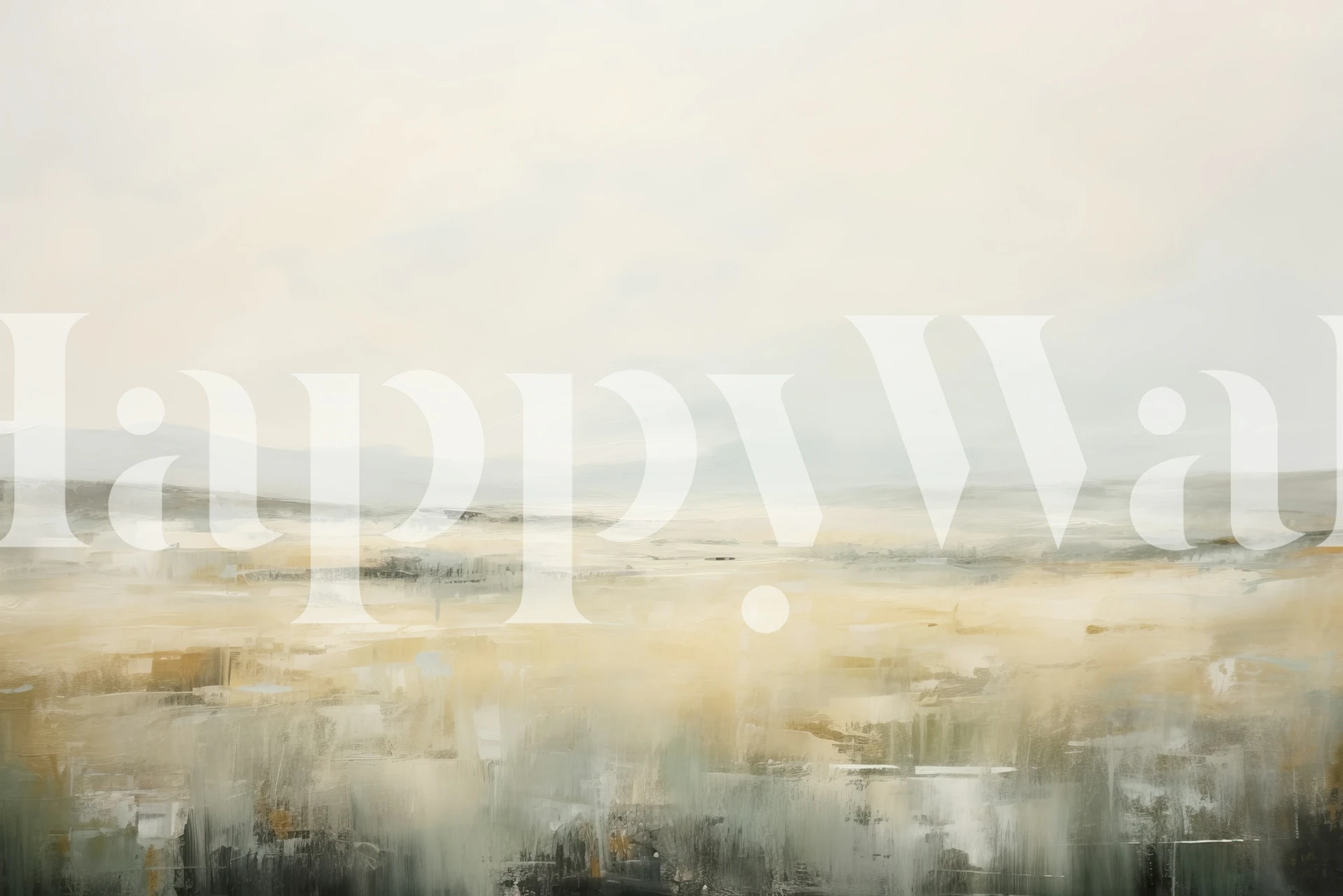 Papel de parede Ethereal Landscape Scene em um quarto