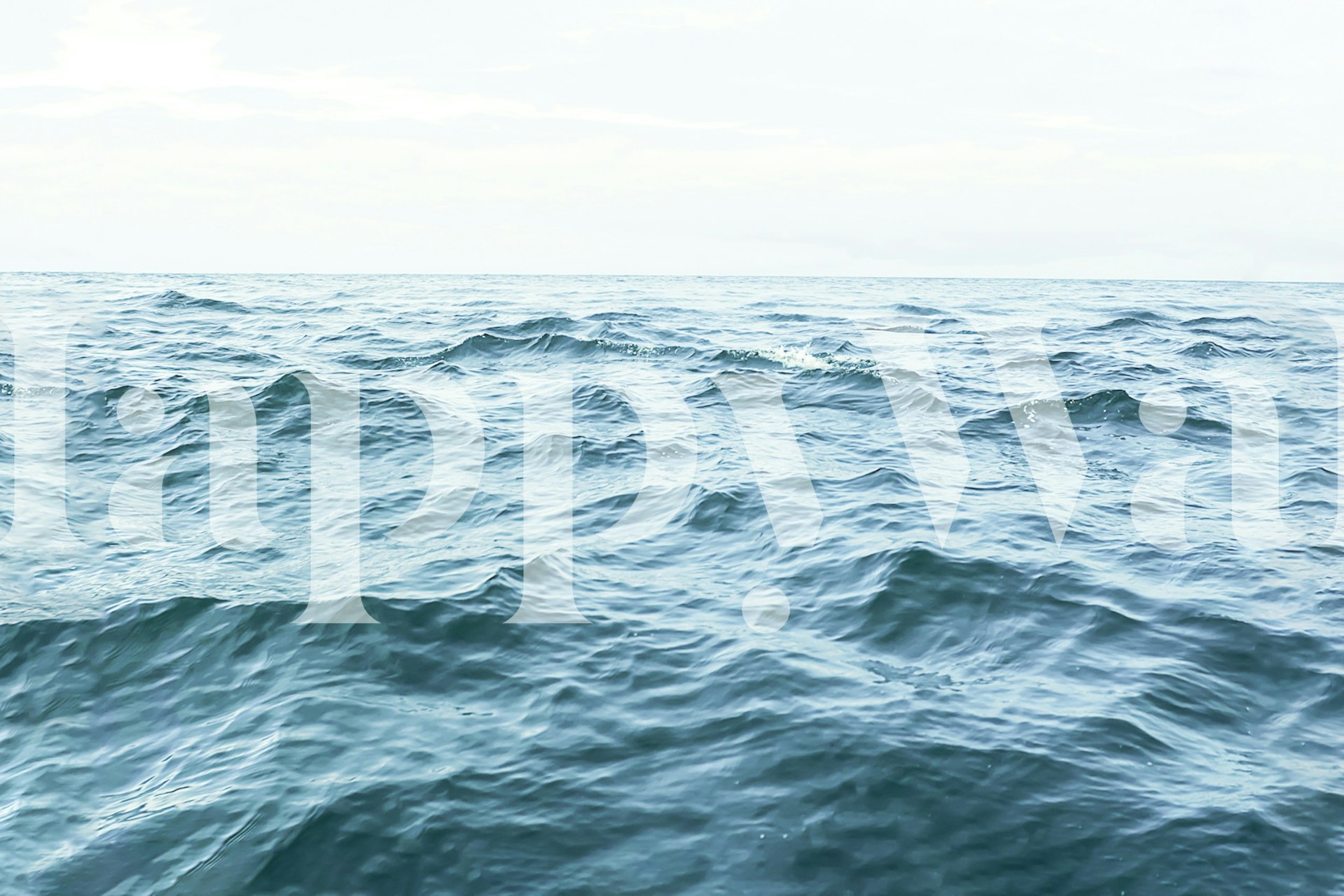 Serene ocean view papier peint dans une pièce