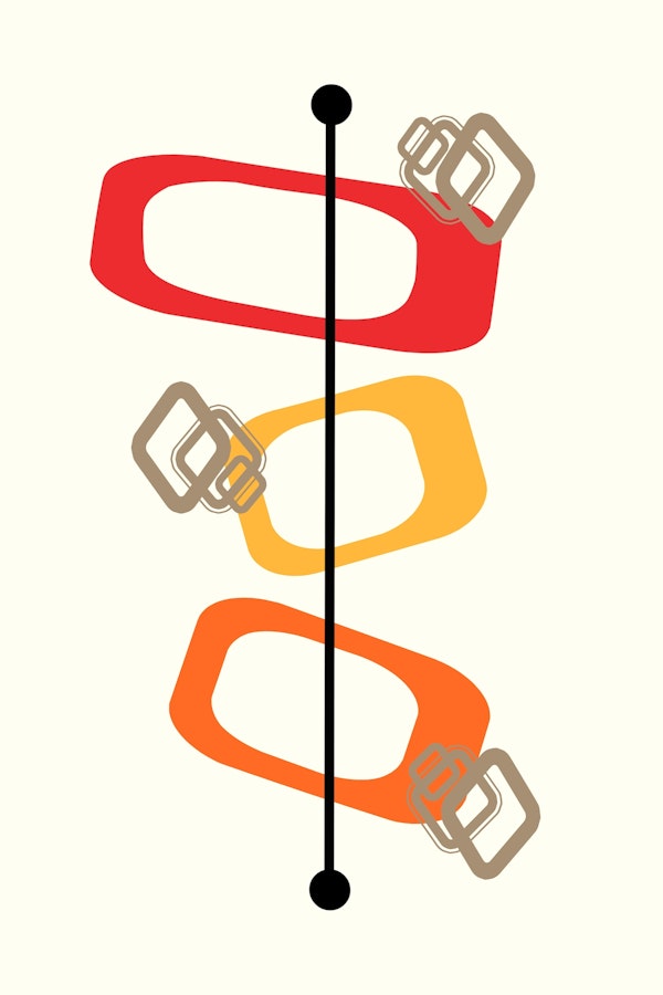 Mid Century Modern  Shape Art