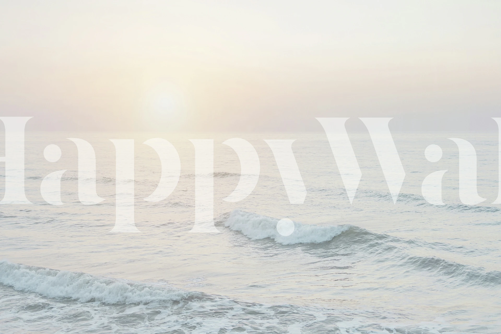 Ocean sunrise wallpaper in a room