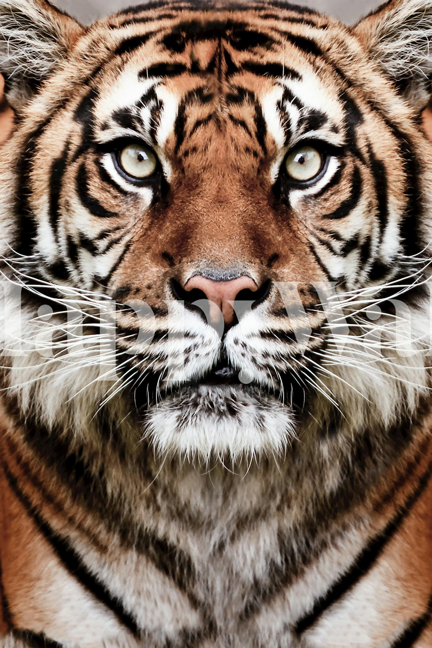 Tiger Eyes wallpaper in a modern room