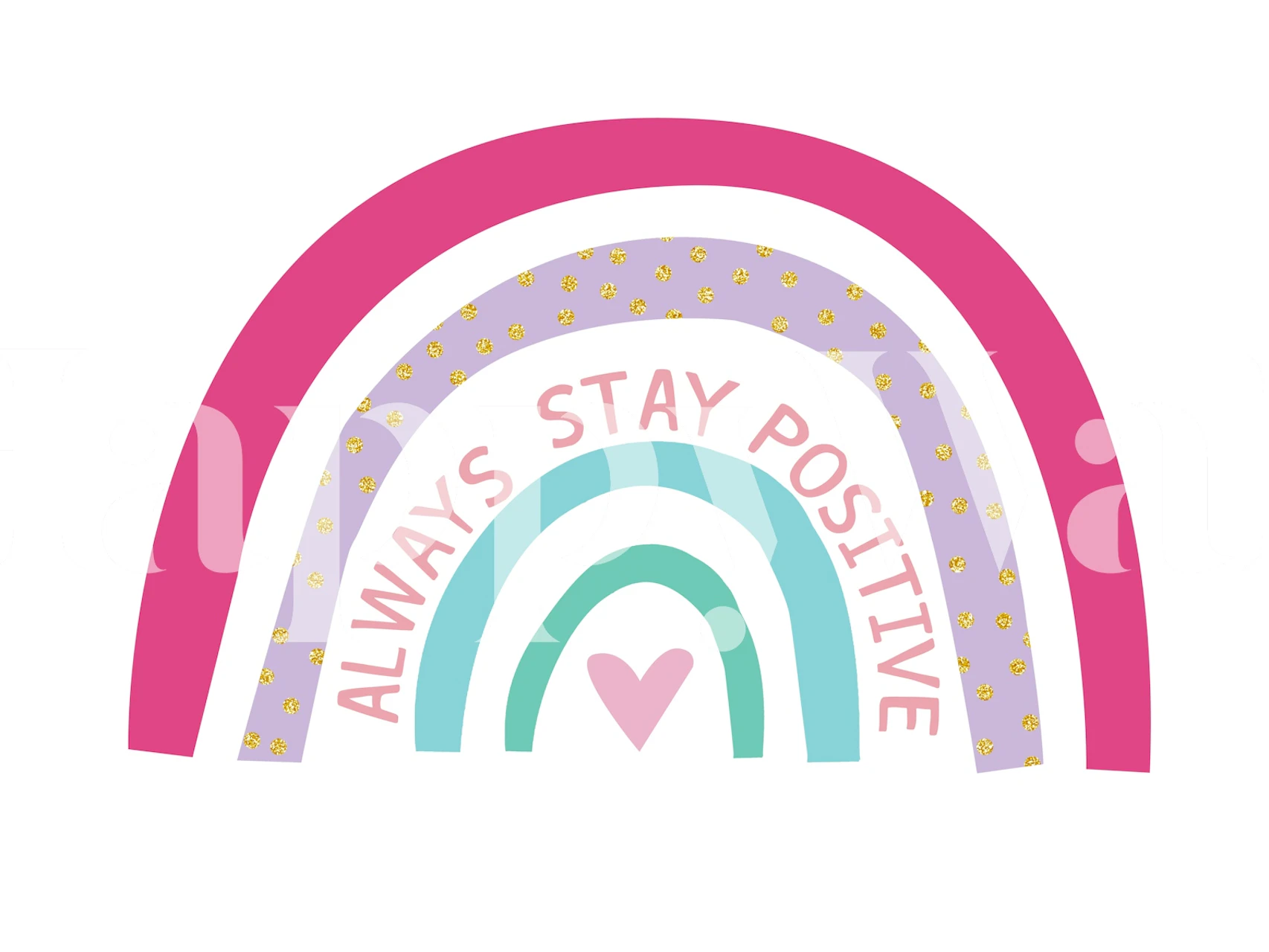 Positive Rainbow wallpaper in a room