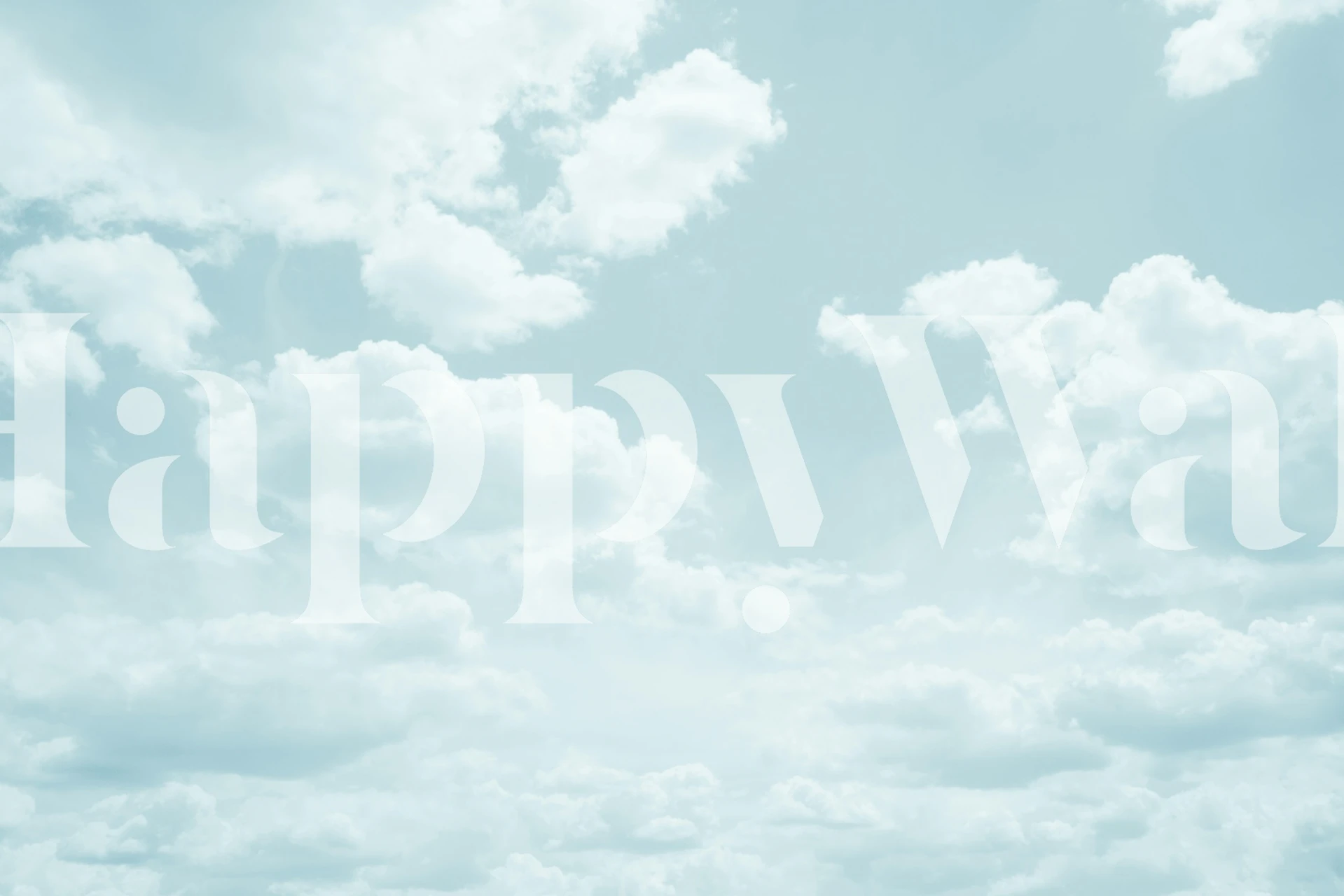 Light blue clouds on a soft gradient background wallpaper