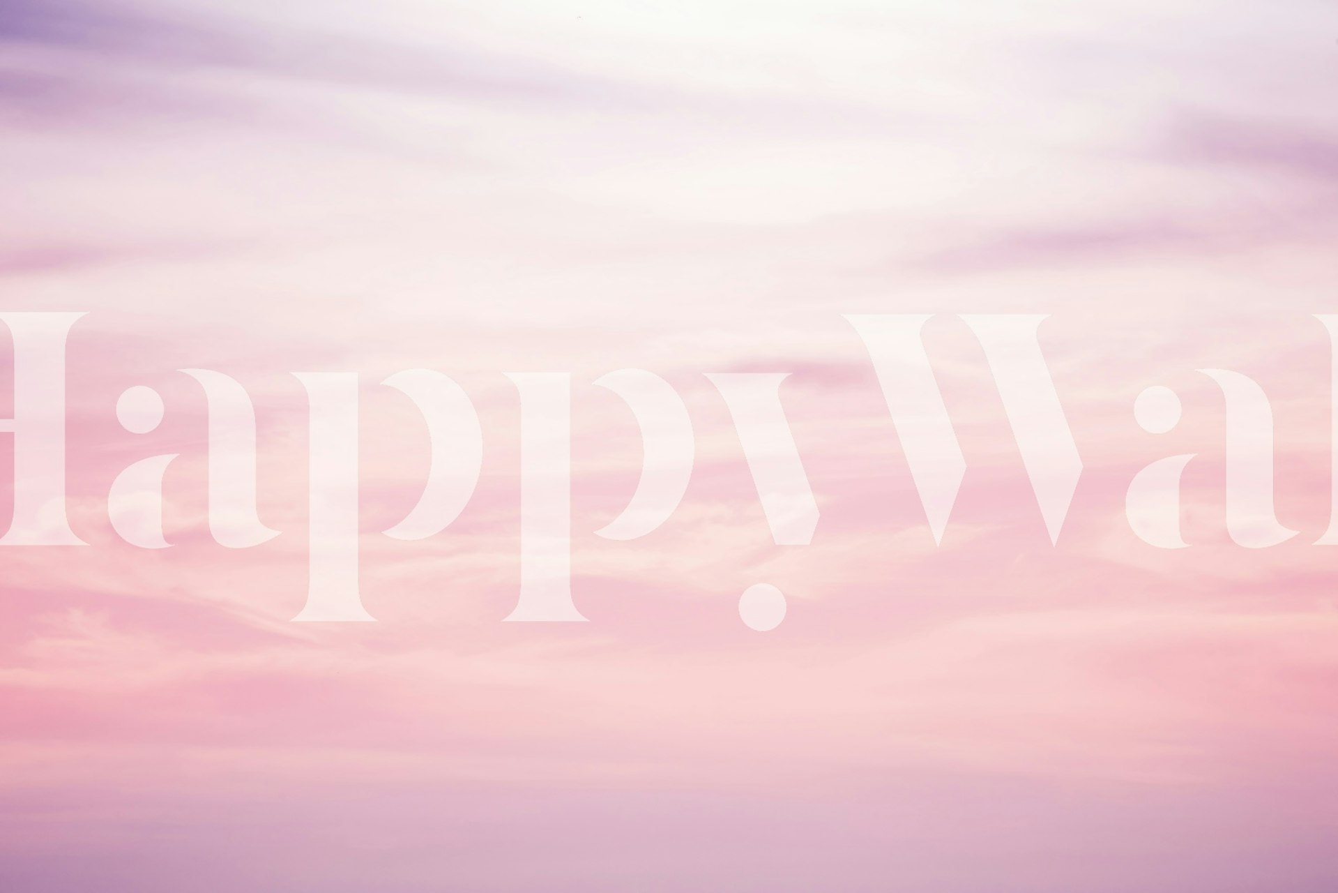 Pastel Caribbean sunset sky wallpaper in a room