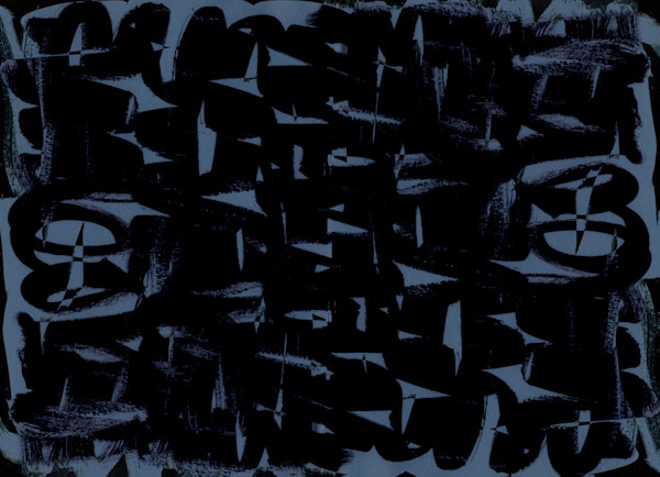 Abstract Noir Brushstrokes