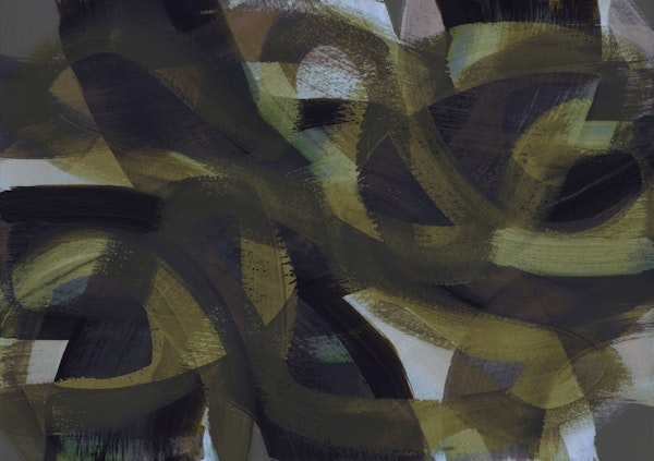 Bold Green Brush Strokes