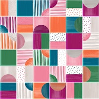 Painted Modern Tiles Kid Party wallpaper