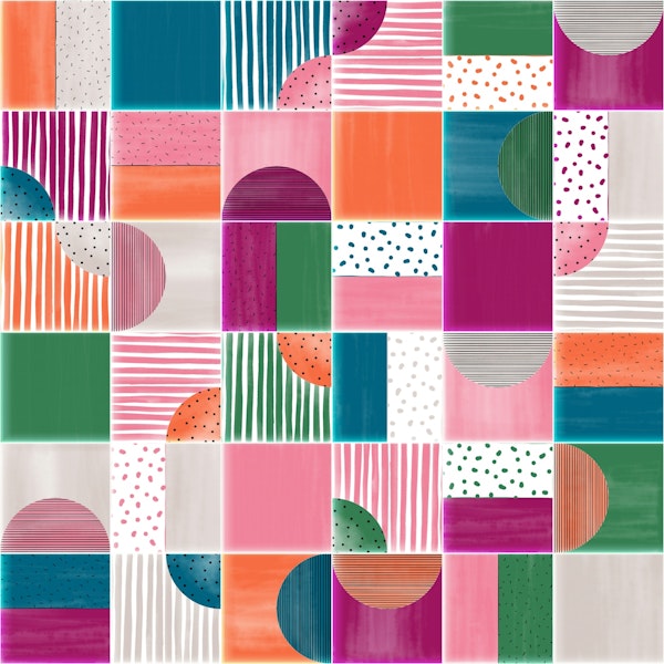 Painted Modern Tiles Kid Party