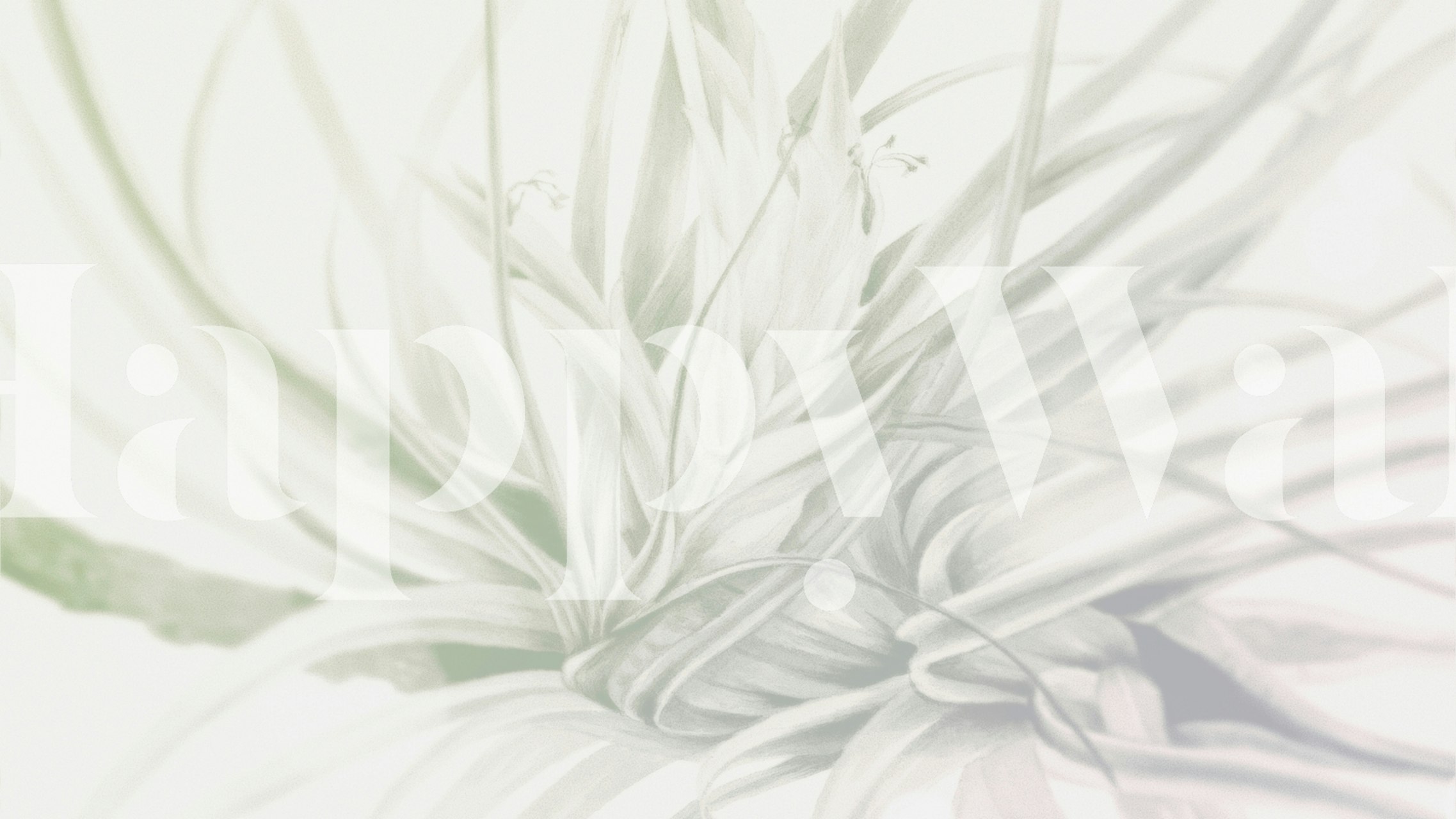 Design de papel de parede Ethereal Flora Essence em um quarto