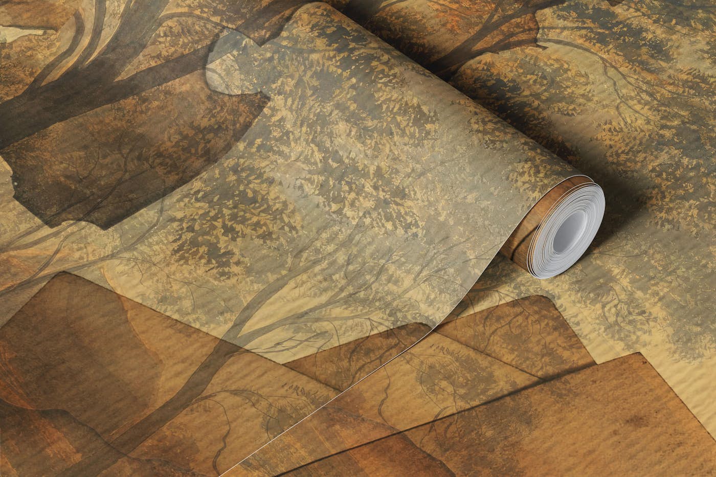 Antique Landscape Art wallpaper roll