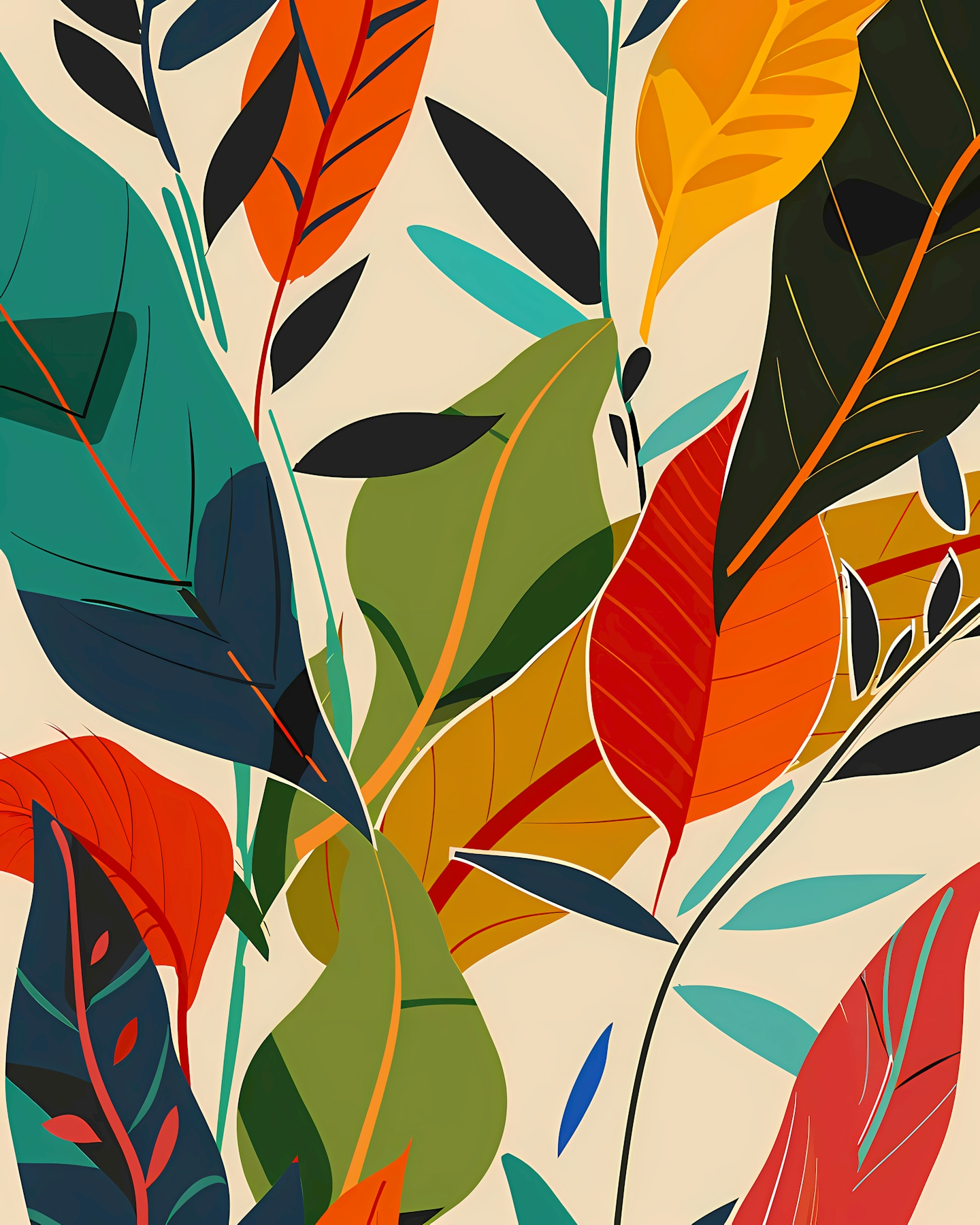 leavesmural