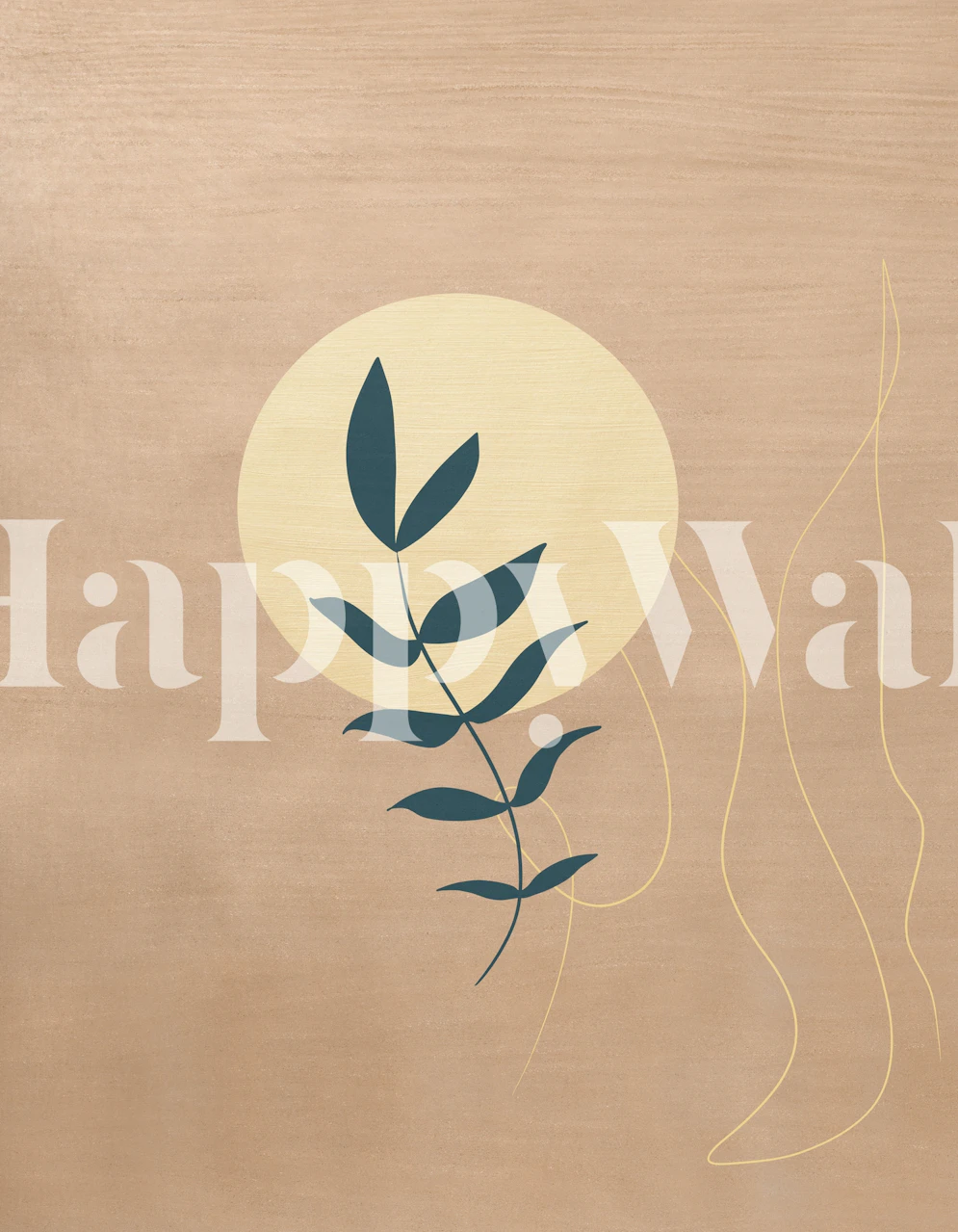 papier peint Desert Leaf 1 dans une pièce