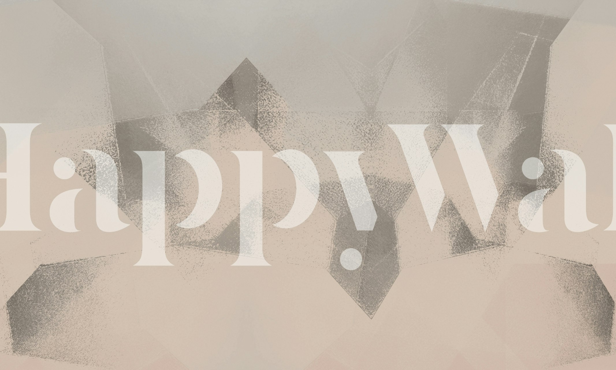 Soft Geometric Abstraction tapet i et rom