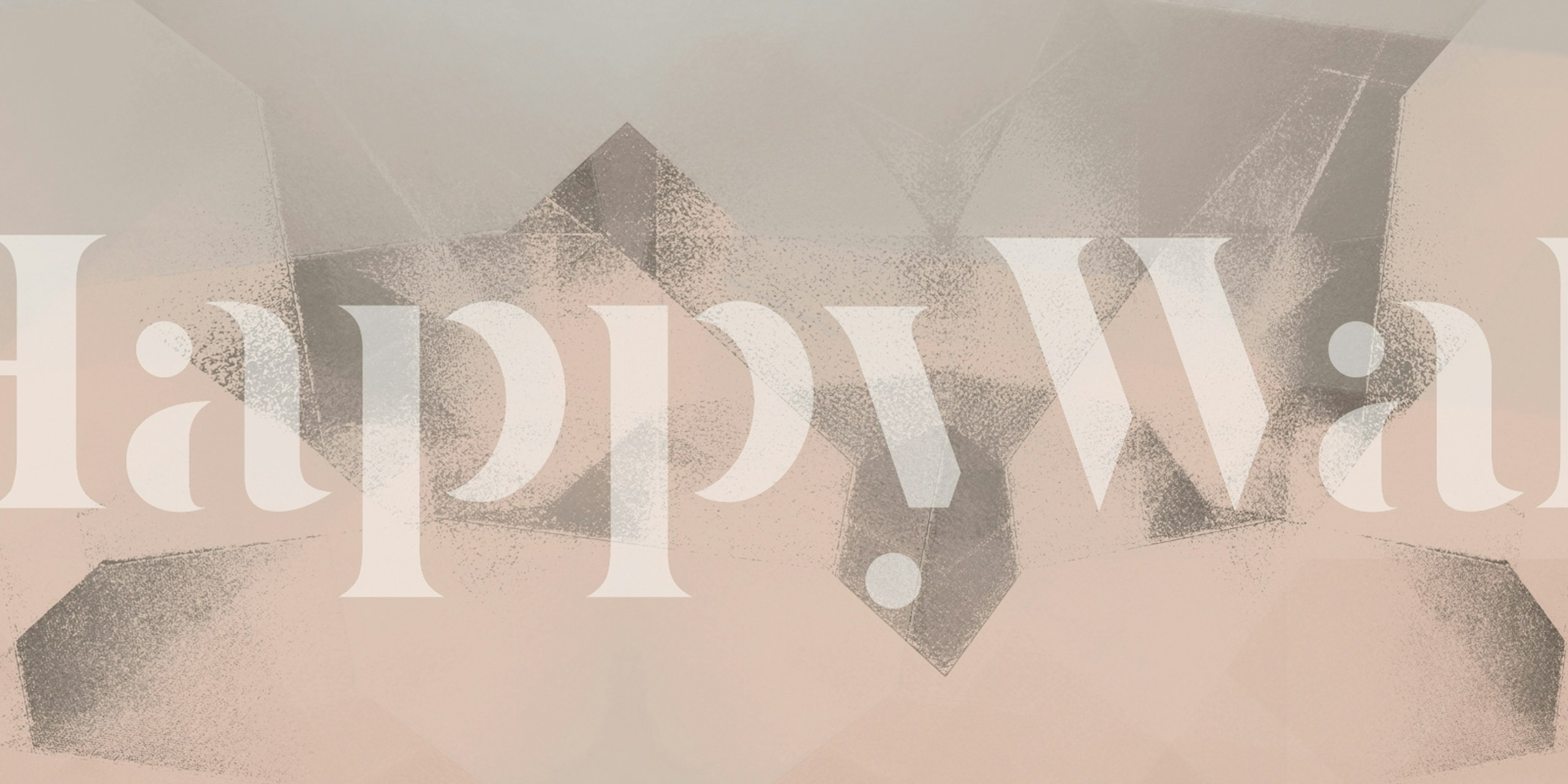 Ταπετσαρία Soft Geometric Abstraction σε ένα δωμάτιο