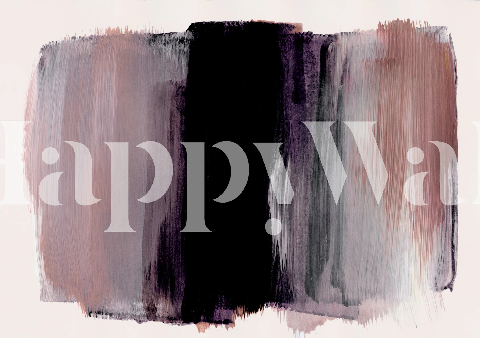 Blush Brush Strokes wallpaper displayed in a room