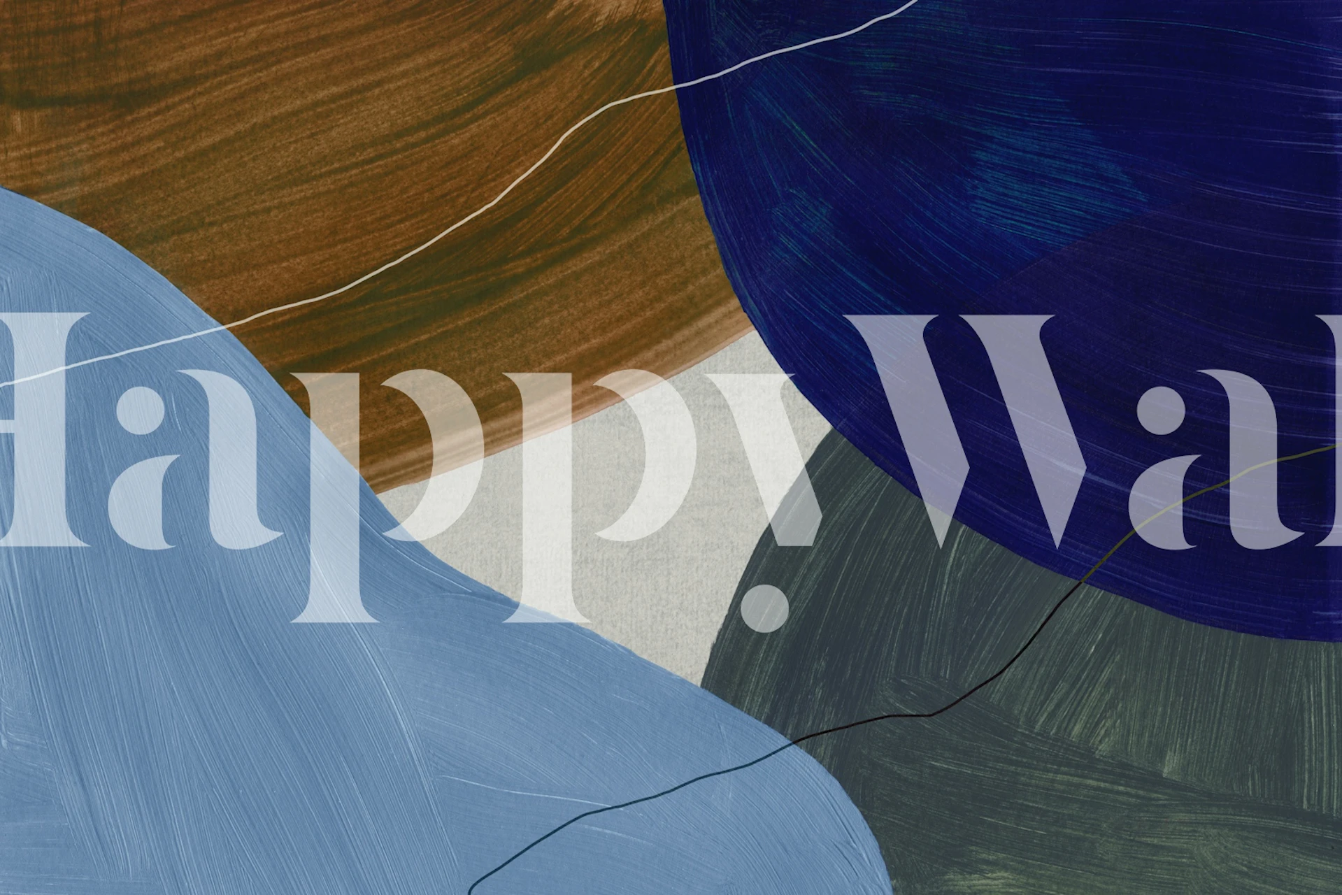 Peinture Abstract Shapes papier peint dans une pièce