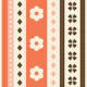 Retro Flower Stripe Charm