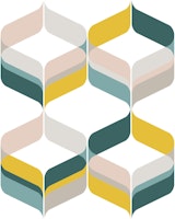 Retro Mod Ribbons 04 ταπετσαρία