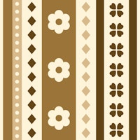 Earthy Tones Geo Floral Stripes carta da parati