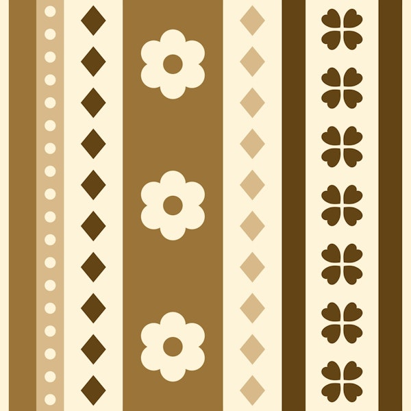 Earthy Tones Geo Floral Stripes